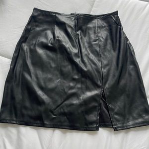 Black leather skirt Size Small